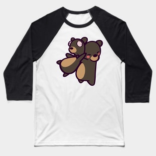 Black Bear Hug Baseball T-Shirt